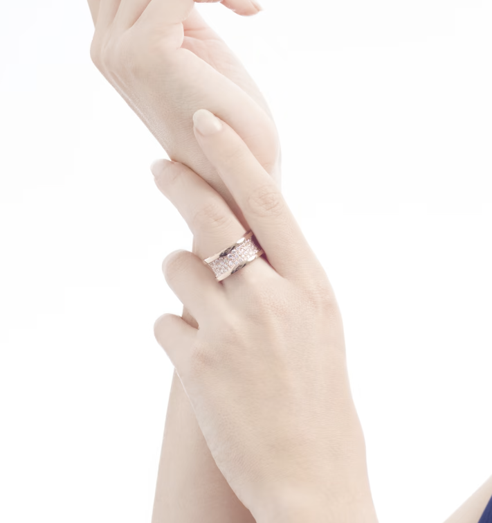 [Lumi Jewels]ZERO 1 WITH PAVED DIAMONDS ON THE SPIRAL RING