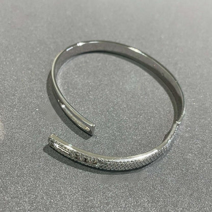 [Lumi Jewels]Move Noa Rose Gold Pav¨¦ Diamond Bangle Bracelet