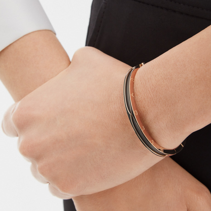 [Lumi Jewels]ZERO 1 PINK GOLD WITH MATTE BLACK CERAMIC BRACELET