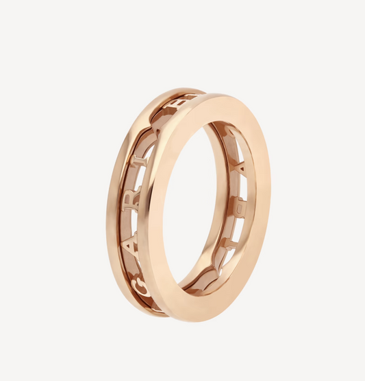 [Lumi Jewels]ZERO 1 ONE-BAND WITH OPENWORK LOGO SPIRAL RING