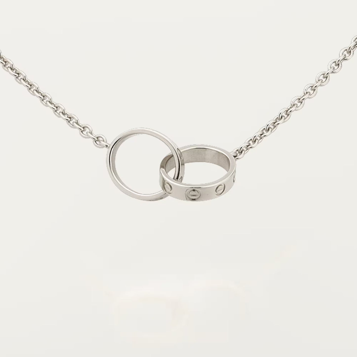 [Lumi Jewelery]LOVE DOUBLE RING NECKLACE