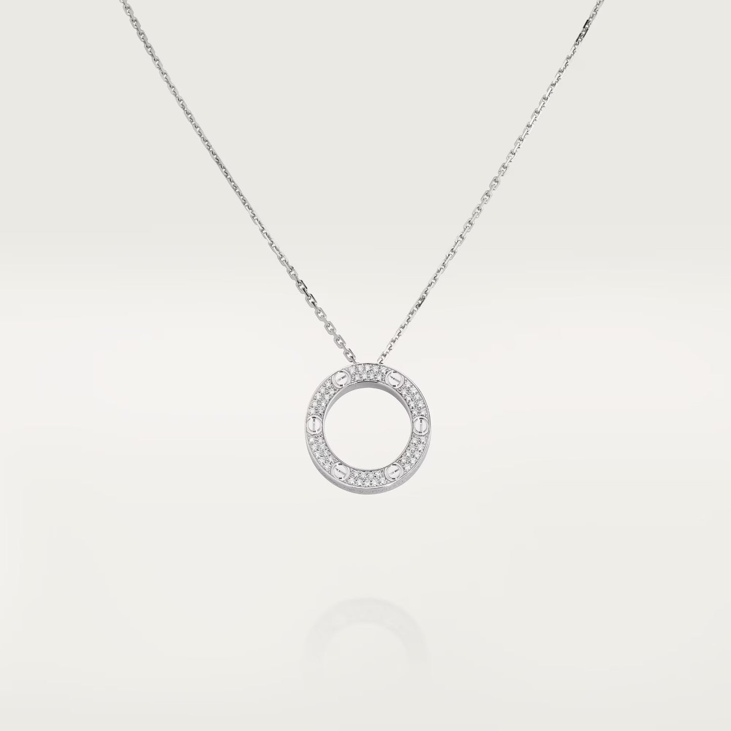 [Lumi Jewelery]LOVE NECKLACE 16MM  FULL DIAMOND