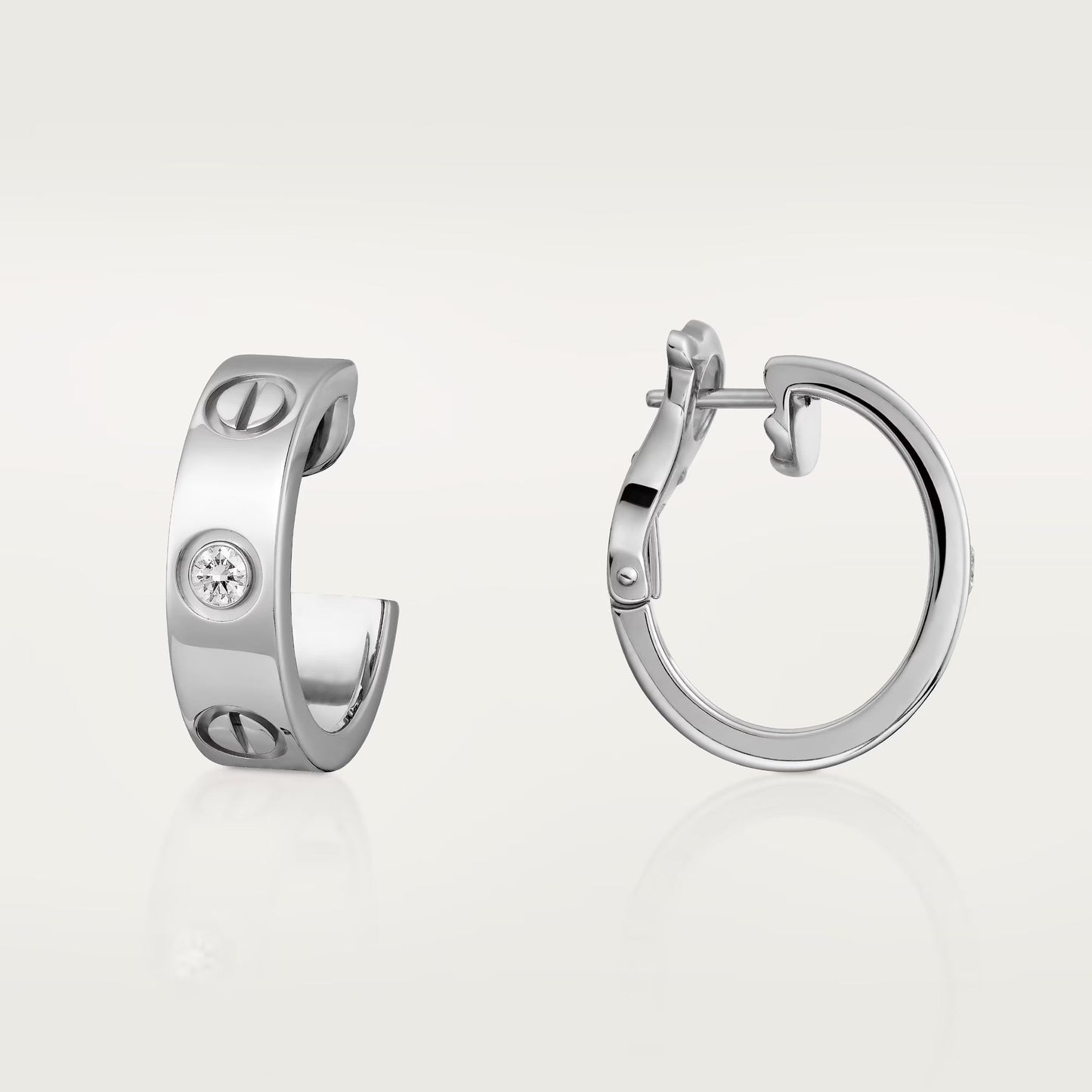 [Lumi Jewelery]LOVE EARRINGS 5.7MM 2 DIAMONDS