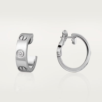 [Lumi Jewelery]LOVE EARRINGS 5.7MM 2 DIAMONDS
