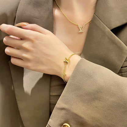 [Lumi Jewels]LOGO STAR MOTIF GOLD BRACELET