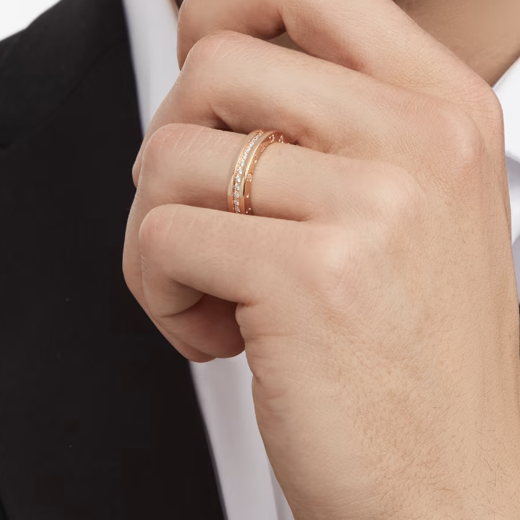 [Lumi Jewels]ZERO 1 ONE-BAND PAVED DIAMONDS ON THE SPIRAL RING