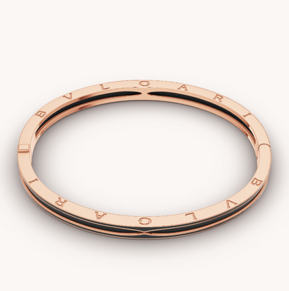 [Lumi Jewels]ZERO 1 PINK GOLD WITH MATTE BLACK CERAMIC BRACELET