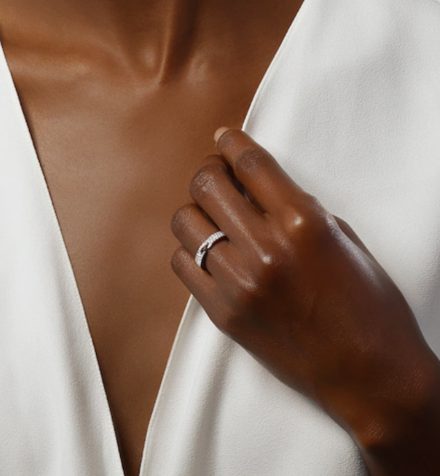 [Lumi Jewels]ALLIANCE LIENS VIDENCE PAVED DIAMOND 4MM RING