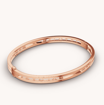 [Lumi Jewels]ZERO 1 SPIRAL LOGO PINK GOLD BRACELET