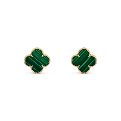 [Lumi Jewels]CLOVER MINI 9.5MM MALACHITE  EARRINGS