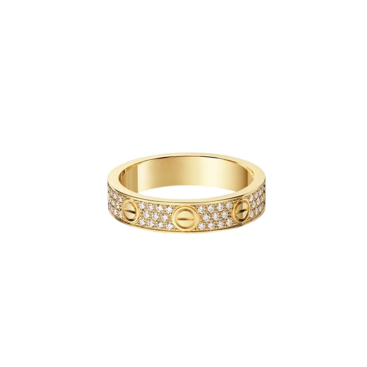 [Lumi Jewelery]LOVE RING 4.0MM DIAMOND PAVED