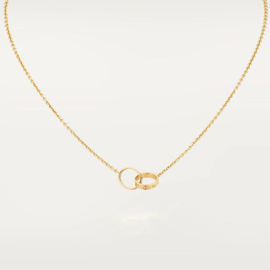 [Lumi Jewels]LOVE NECKLACE DOUBLE RING GOLD