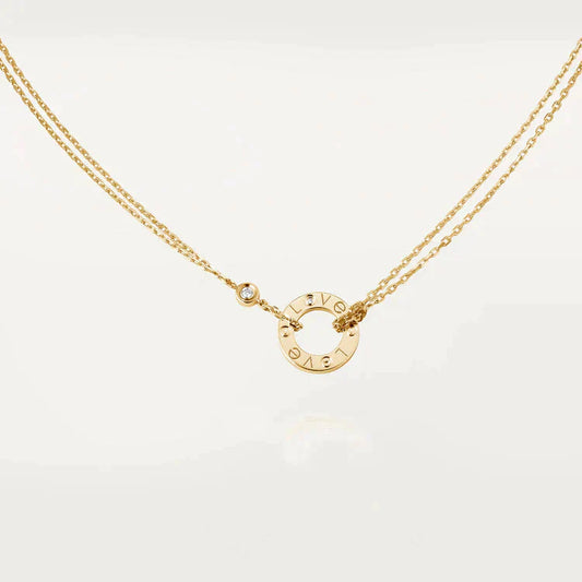 [Lumi Jewels]LOVE NECKLACE 16MM 2 DIAMONDS