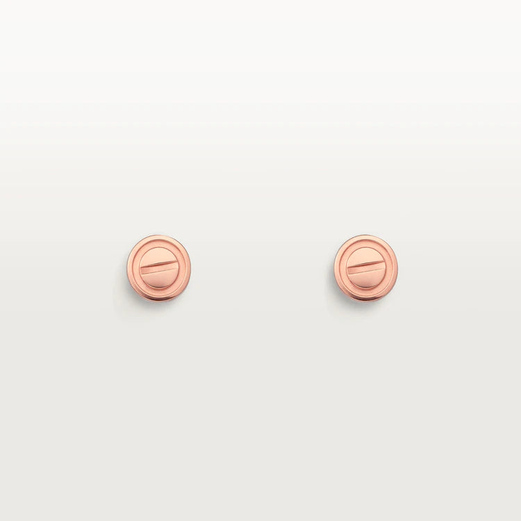 [Lumi Jewels]LOVE EARRINGS PINK GOLD 10MM