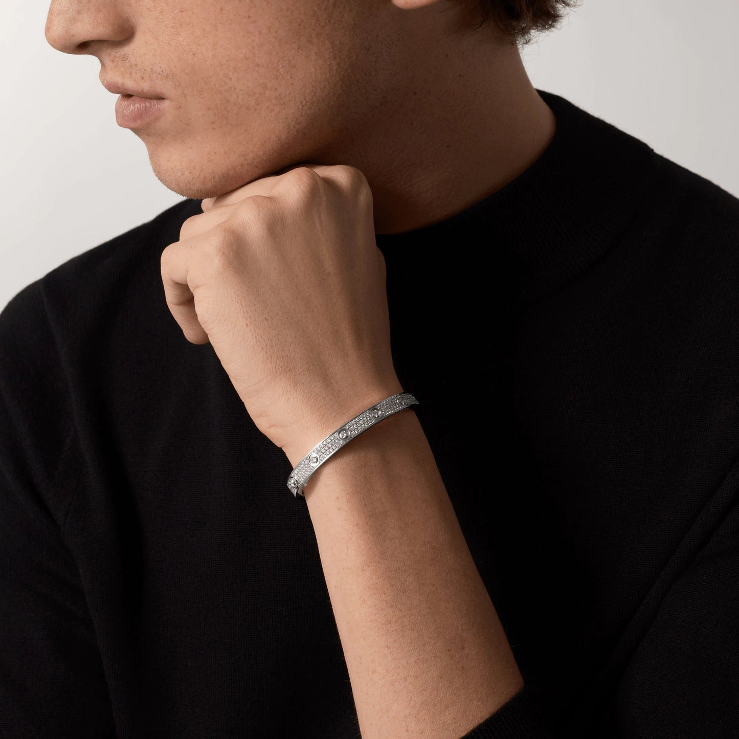 [Lumi Jewels]LOVE BRACELET 6.1MM DIAMOND-PAVED 10 BIG DIAMONDS