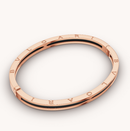 [Lumi Jewels]ZERO 1 PINK GOLD WITH BLACK CERAMIC BRACELET