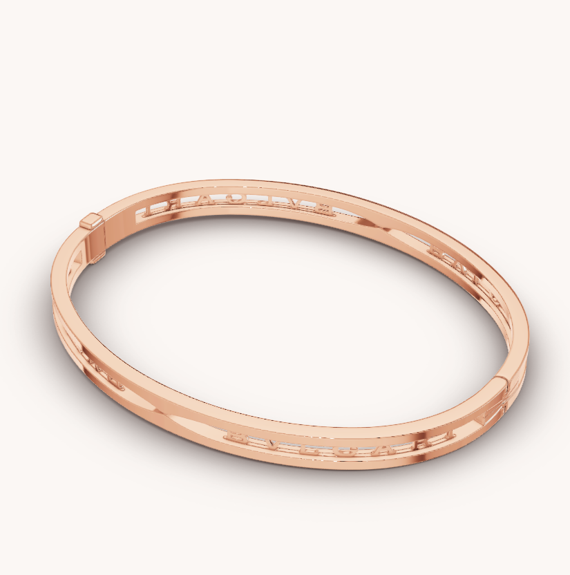 [Lumi Jewels]ZERO 1 SPIRAL LOGO PINK GOLD BRACELET