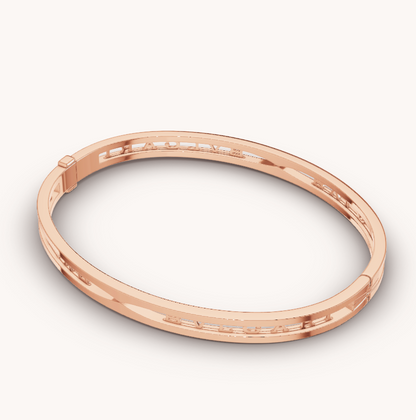 [Lumi Jewels]ZERO 1 SPIRAL LOGO PINK GOLD BRACELET