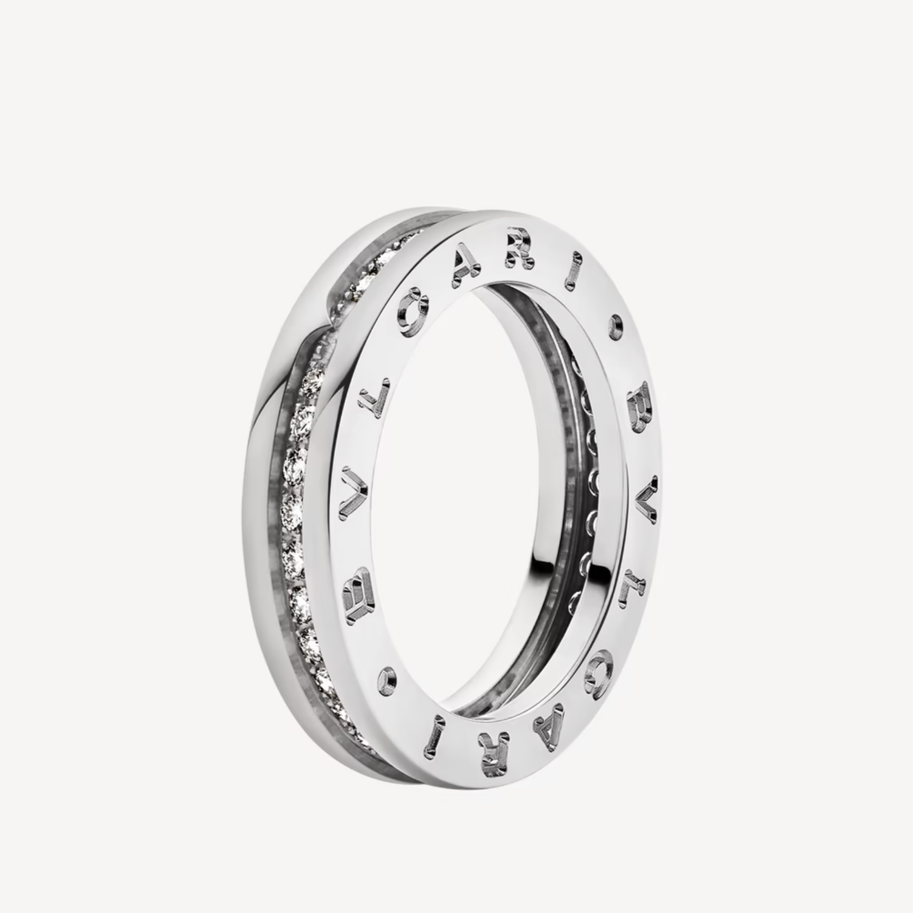 [Lumi Jewels]ZERO 1 ONE-BAND PAVED DIAMONDS ON THE SPIRAL RING