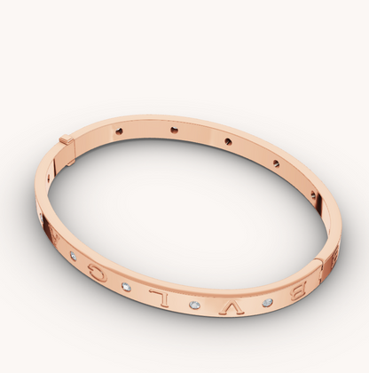[Lumi Jewels]ZERO 1 PINK GOLD 12 DIAMONDS BRACELET