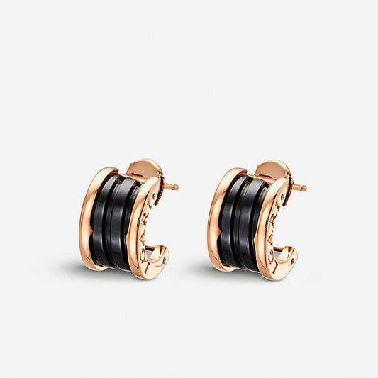 [Lumi Jewels]ZERO 1 PINK GOLD CERAMIC EARRINGS