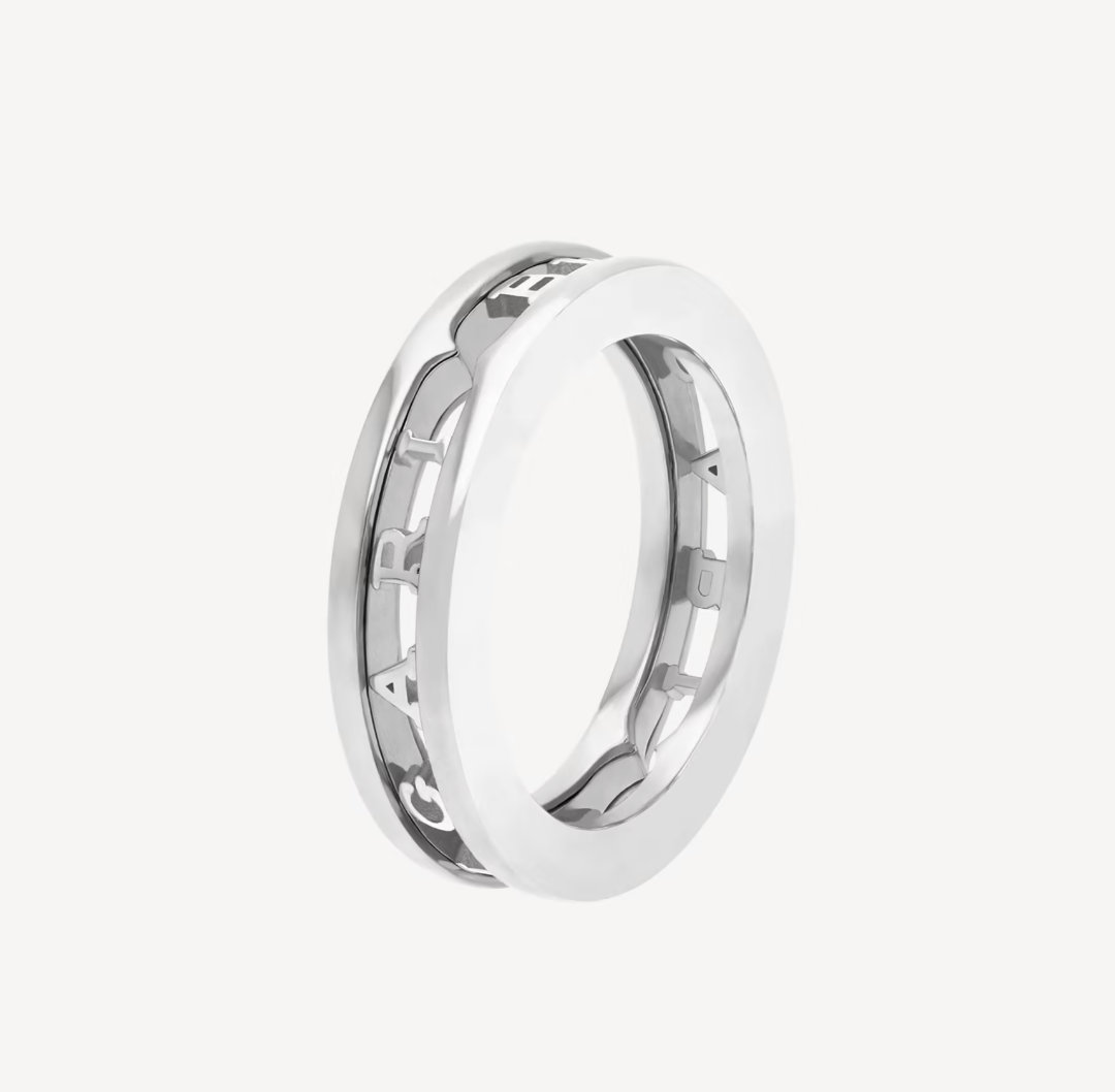 [Lumi Jewels]ZERO 1 ONE-BAND WITH OPENWORK LOGO SPIRAL RING