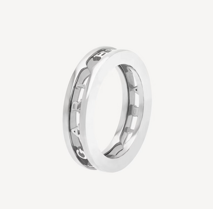 [Lumi Jewels]ZERO 1 ONE-BAND WITH OPENWORK LOGO SPIRAL RING