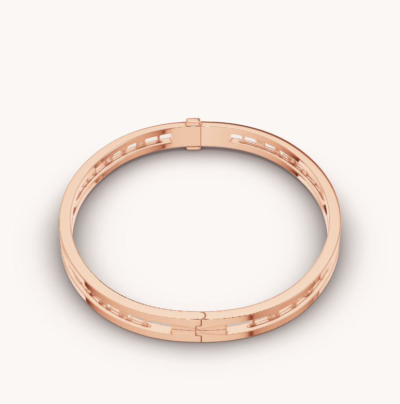 [Lumi Jewels]ZERO 1 SPIRAL LOGO PINK GOLD BRACELET