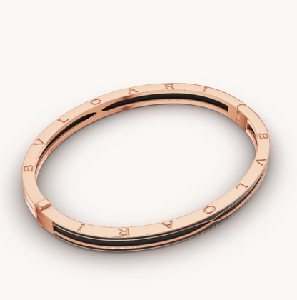 [Lumi Jewels]ZERO 1 PINK GOLD WITH MATTE BLACK CERAMIC BRACELET