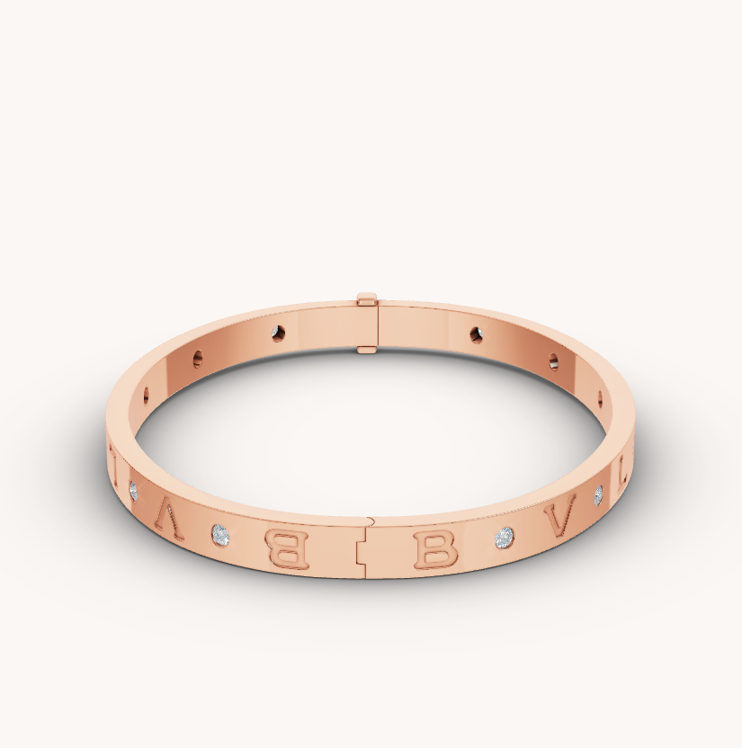 [Lumi Jewels]ZERO 1 PINK GOLD 12 DIAMONDS BRACELET