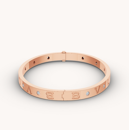 [Lumi Jewels]ZERO 1 PINK GOLD 12 DIAMONDS BRACELET