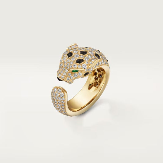 [Lumi Jewelery]PANTHERE SPOTTED FULL DIAMOND MEDIUM RING