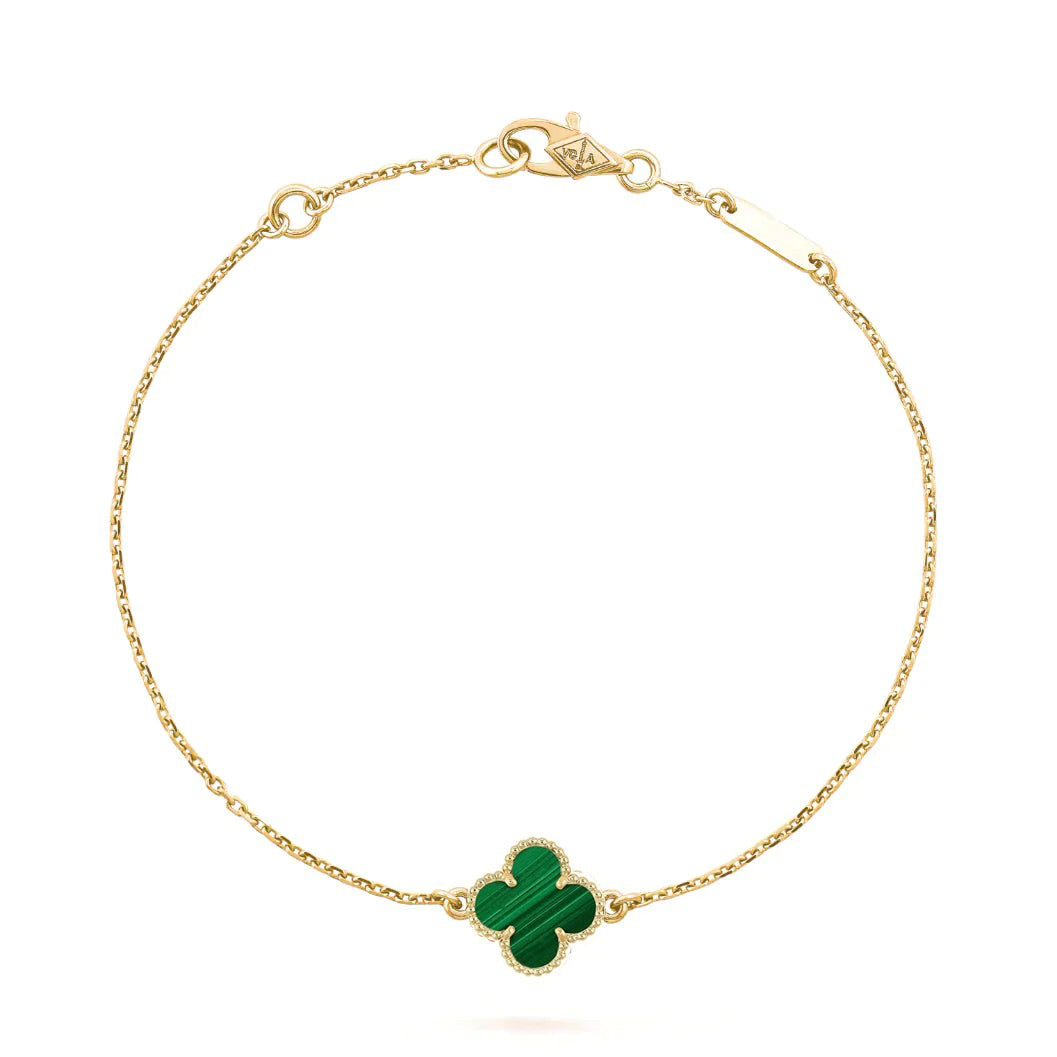 [Lumi Jewels]CLOVER BRACELET MALACHITE 1 MOTIF