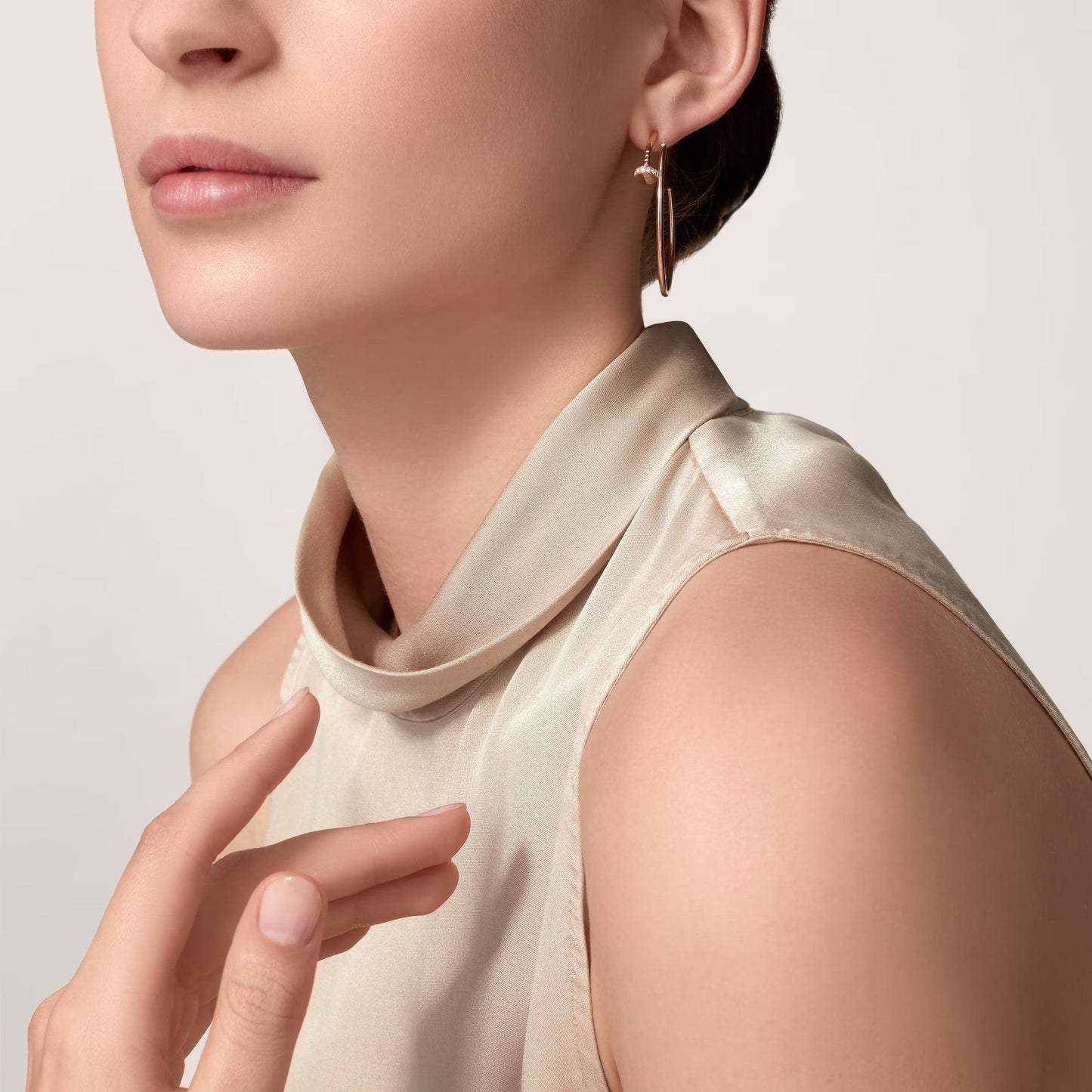 [Lumi Jewelery]JUSTE HALF DIAMOND LARGE EARRINGS