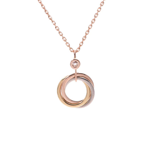 [Lumi Jewels]TRINITY SILVER GOLD PINK GOLD NECKLACE