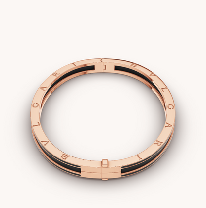 [Lumi Jewels]ZERO 1 PINK GOLD WITH MATTE BLACK CERAMIC BRACELET
