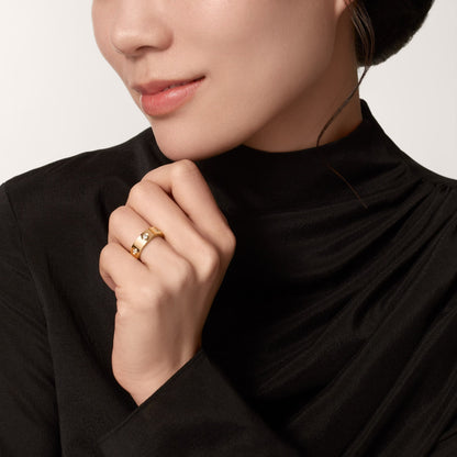 [Lumi Jewelery]LOVE 5.5MM 6 DIAMOND RING