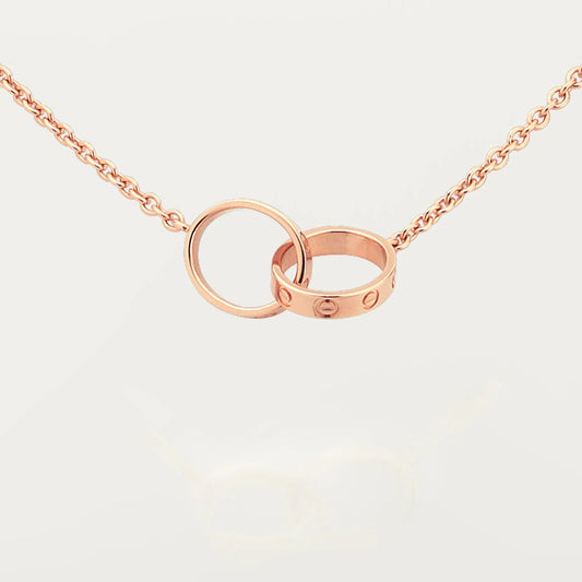 [Lumi Jewelery]LOVE DOUBLE RING NECKLACE