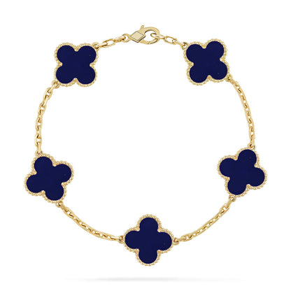 [Lumi Jewels]CLOVER 5 MOTIF LAPIS LAZULI BRACELET COLLECTION