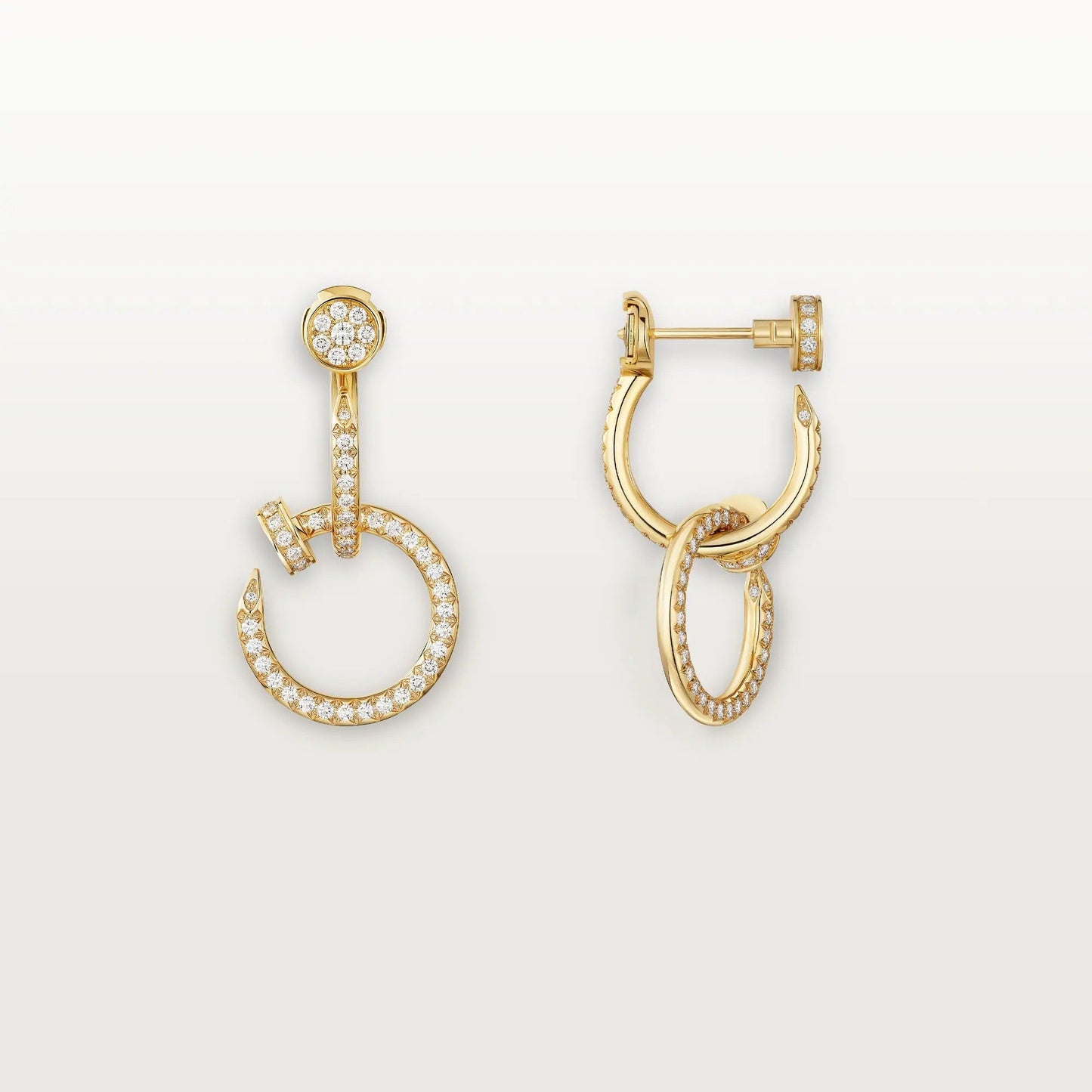 [Lumi Jewelery]JUSTE FULL DIAMOND DOUBLE EARRINGS