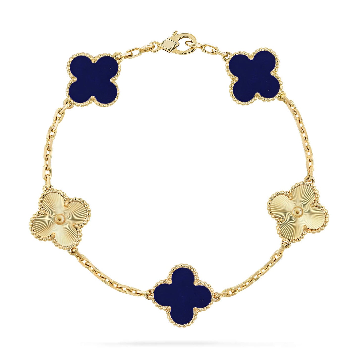 [Lumi Jewels]CLOVER 5 MOTIF LAPIS LAZULI BRACELET COLLECTION