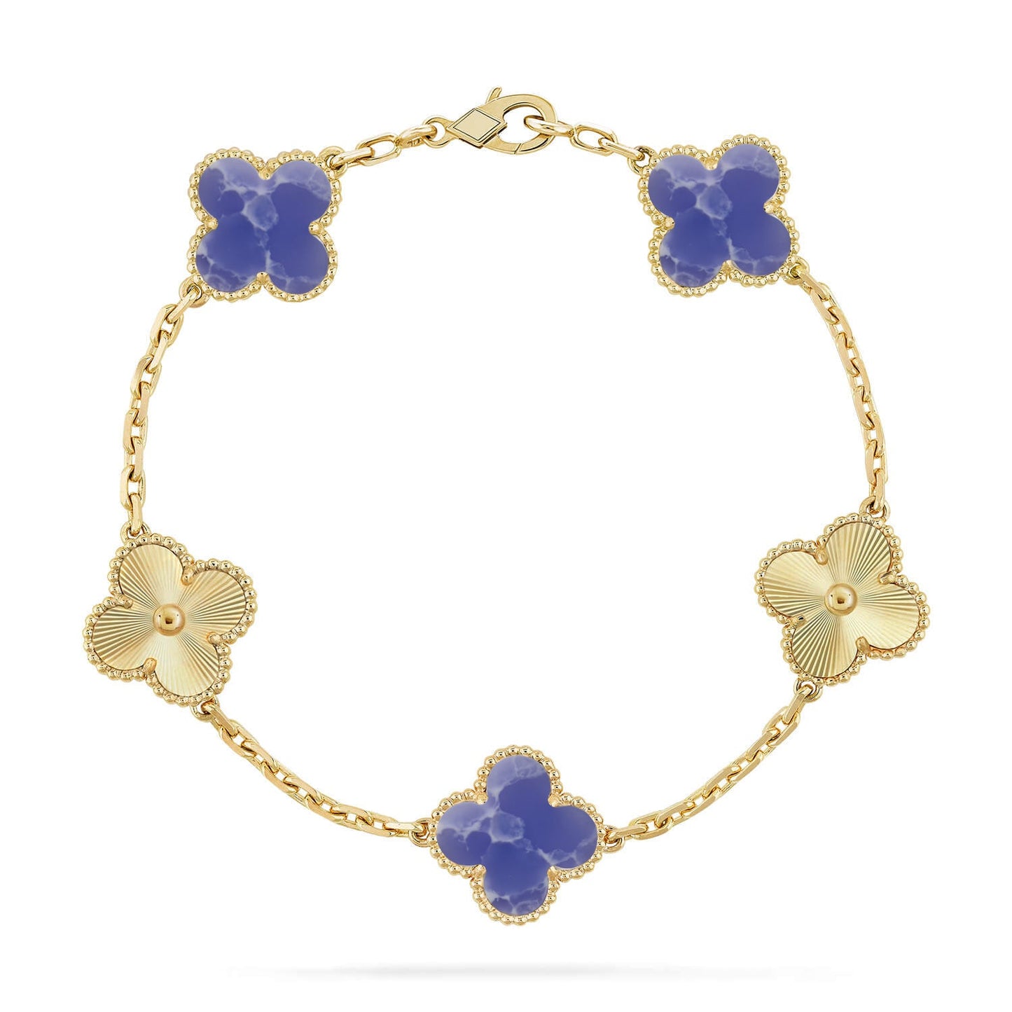 [Lumi Jewels]CLOVER 5 MOTIF BLUE VEINS BRACELET COLLECTION
