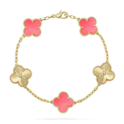 [Lumi Jewels] CLOVER 5 MOTIFS  PINK MOP BRACELET COLLECTION