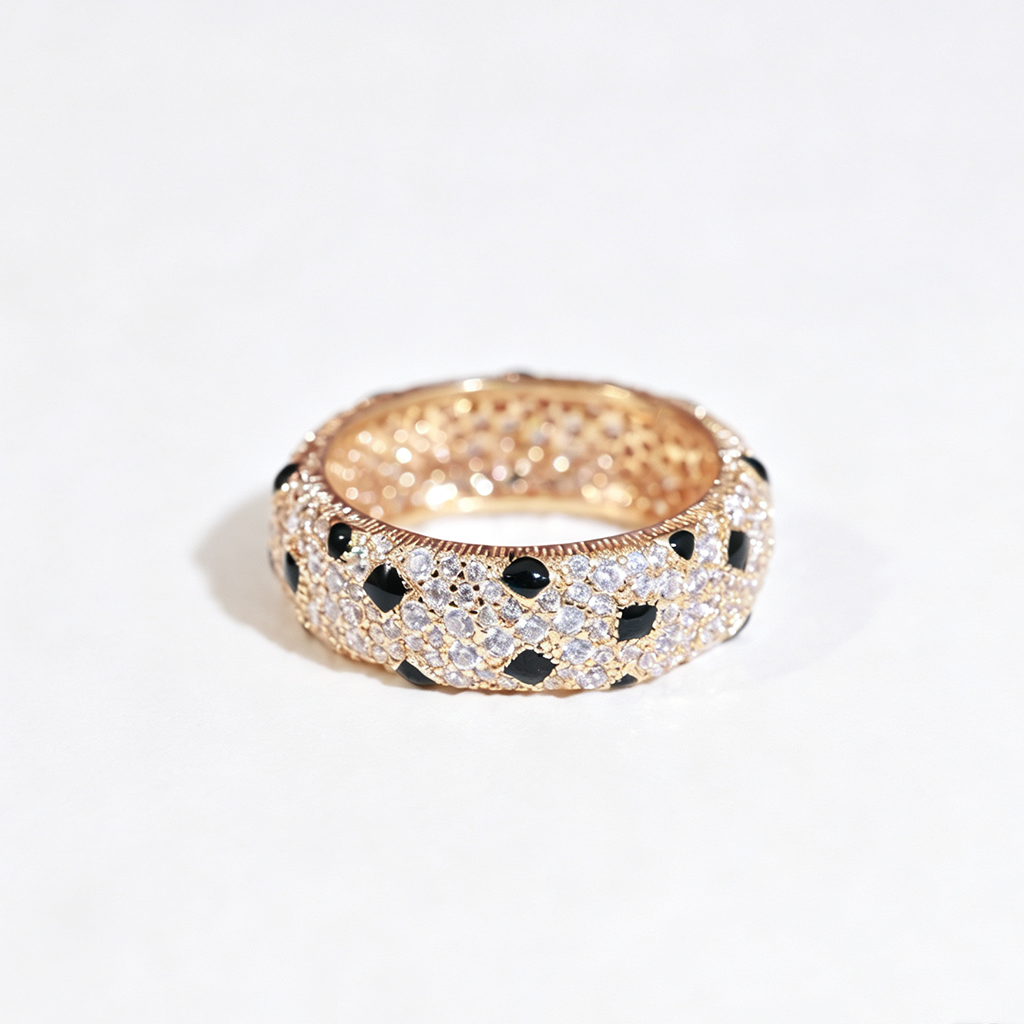 [Lumi Jewelery]PANTHERE SPOTTED FULL DIAMOND RING
