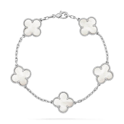 [Lumi Jewels]CLOVER SILVER MOP 5 MOTIF BRACELET