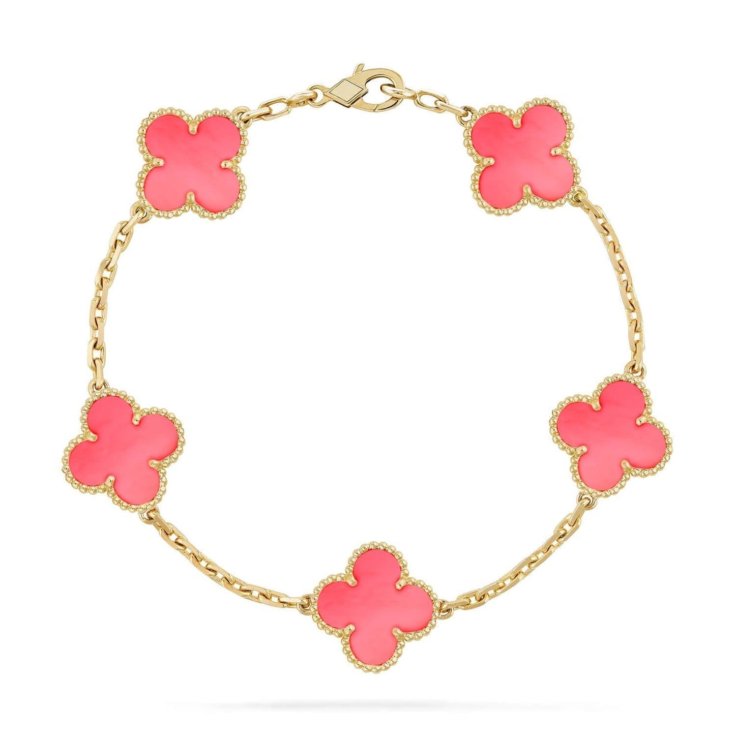 [Lumi Jewels]CLOVER 5 PINK MOP BRACELET