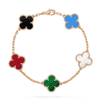 [Lumi Jewels]CLOVER 5 MOTIFS MULTICOLOR BRACELET