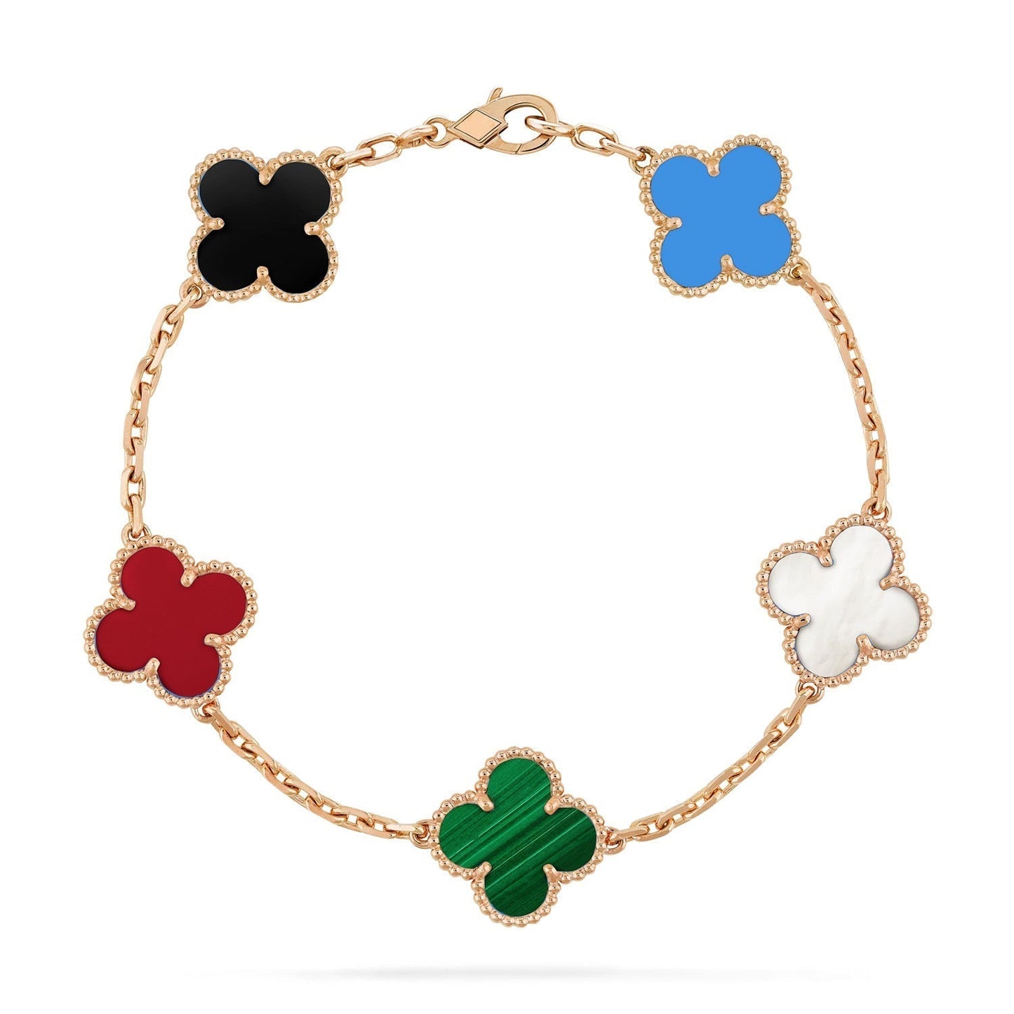 [Lumi Jewels]CLOVER 5 MOTIFS MULTICOLOR  BRACELET