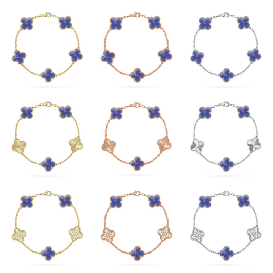 [Lumi Jewels]CLOVER 5 MOTIF BLUE VEINS BRACELET COLLECTION
