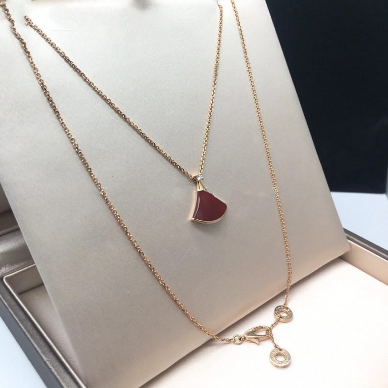 [Lumi Jewels]COLLIER DE RÊVE CORNALINE 1 DIAMANT